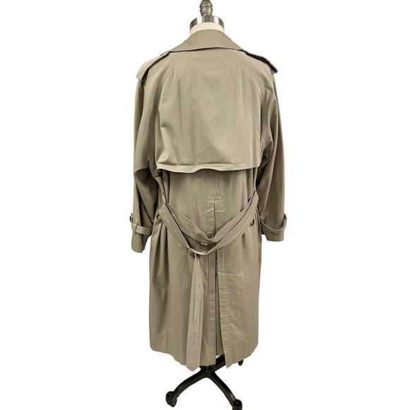 Mob Boss VTG Men's Burberry Trench Coat/ Plaid Wool Liner/ Collar Size 40 Short - Picture 13 of 13